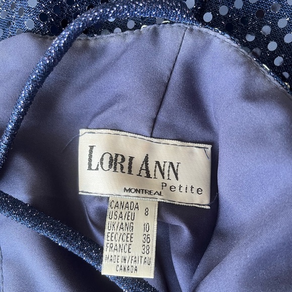 💜 HOST PICK 💜 Lori Ann Petite Blue Sequin Gown - Picture 10 of 10